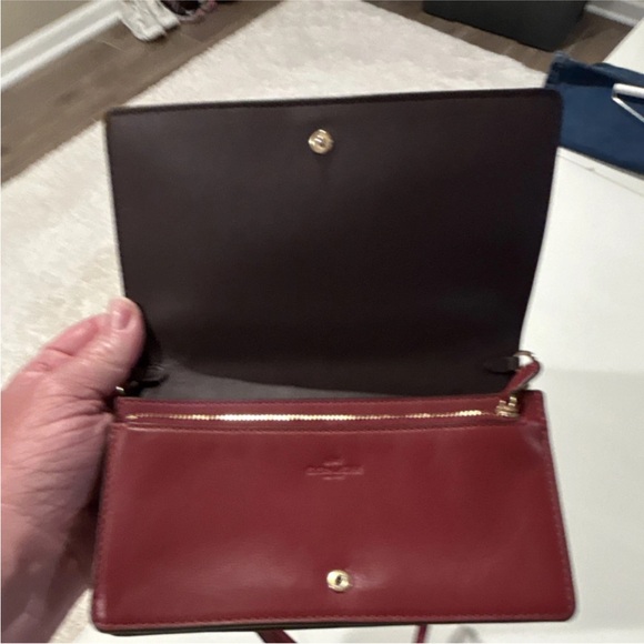 Coach Brown and Pink Floral Crossbody Bag - Picture 5 of 7